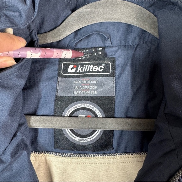 Killtec Hooded Ripstop Gorpcore Navy Blue Water Resistant Jacket Size 10 - Picture 6 of 16